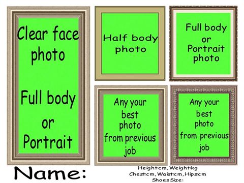 Comp Card for Actors