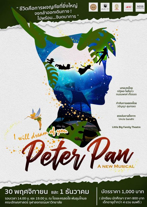 ซื้อเร็วซื้อไว ซื้อกันมั๊ยเรามีส่วนลด….

โยโฮ โยโฮ้ มาแล้วๆ สำหรับแฟนตัวยง
I WILL DREAM OF YOU PETER PAN ซื้อบัตรก่อน…