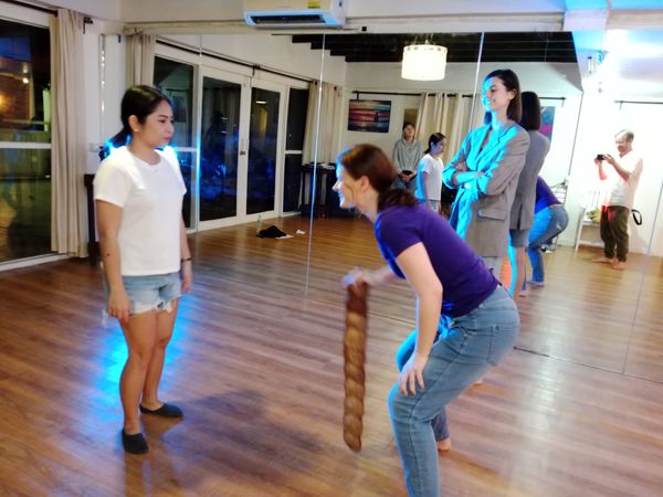 Because we are all a little bit silly in the acting classes. We had great fun exploring Macbeth yesterday.