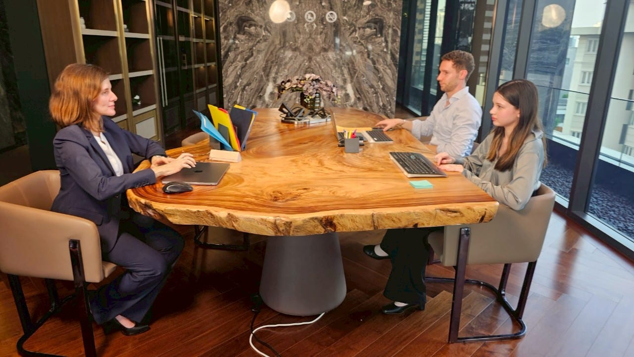 Diverse group of models collaborating on a Bangkok ad set, showcasing multicultural energy.